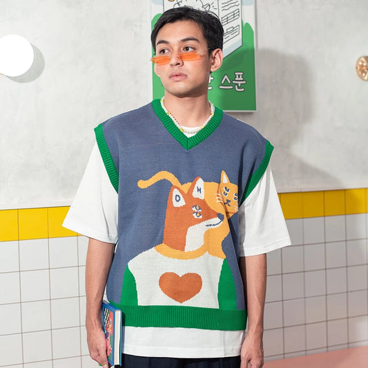 Bosom Buddy Two-Way Knitted Vest