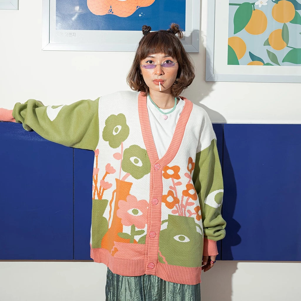 Flower Shop Knitted Cardigan