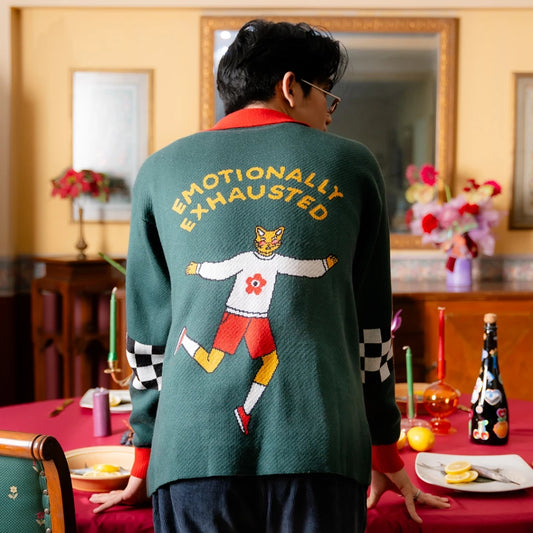 Emotionally Exhausted Knitted Sweater