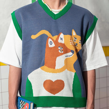 Bosom Buddy Two-Way Knitted Vest