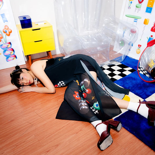 Fun Scheme See Through Dress