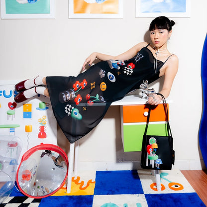 Fun Scheme See Through Dress