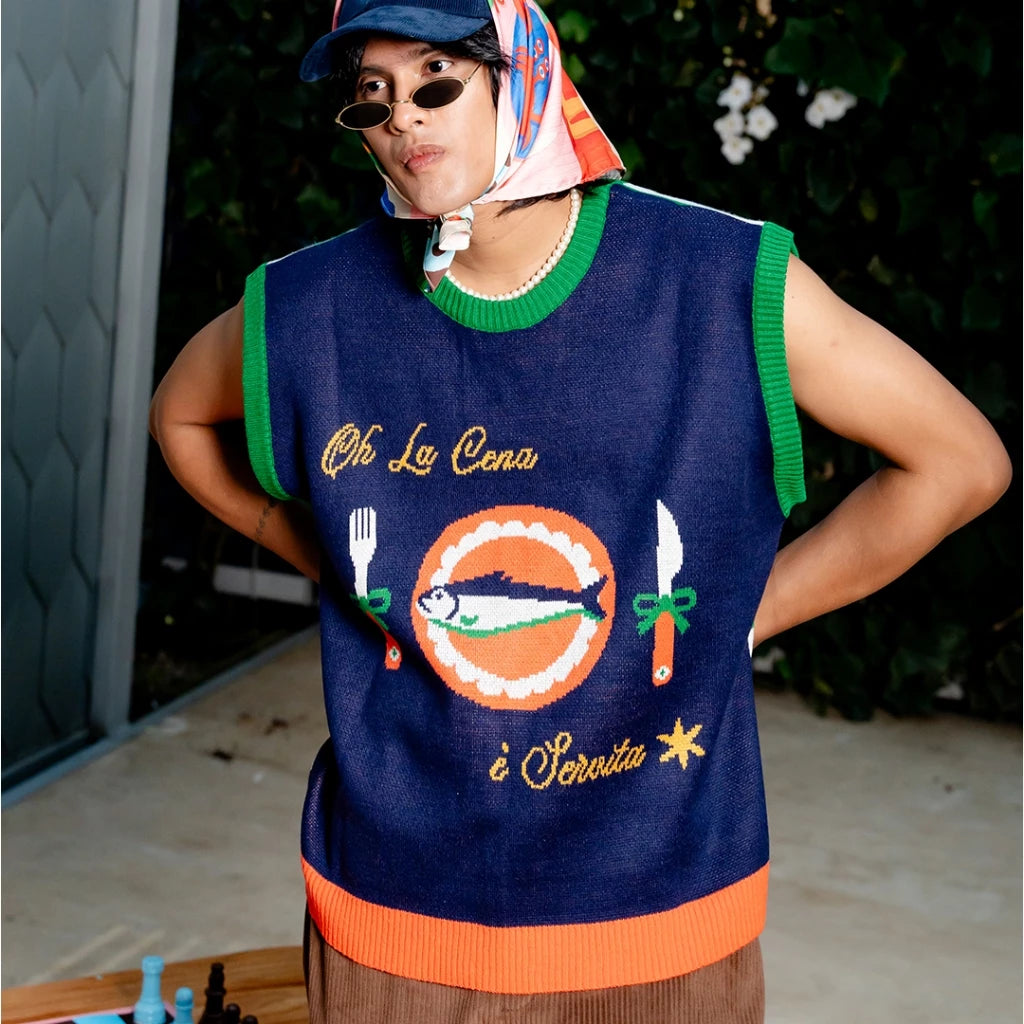 Dinner O' Clock Two Way Knitted Vest