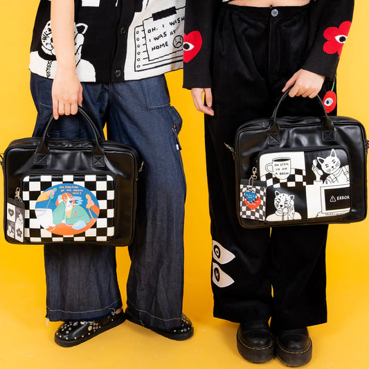 Bumped Up Leather Laptop Bag