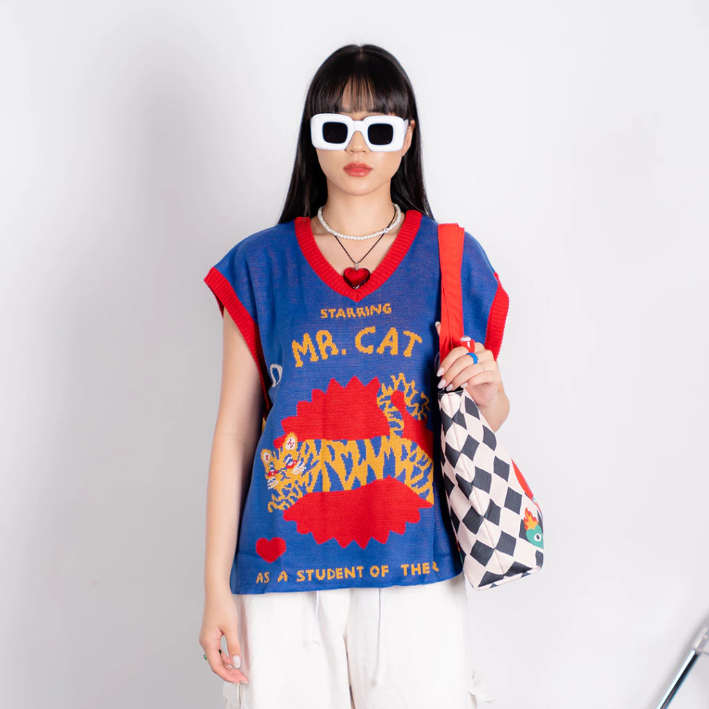 Student of The Year Two Face Knitted Vest