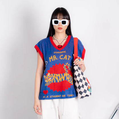 Student of The Year Two Face Knitted Vest